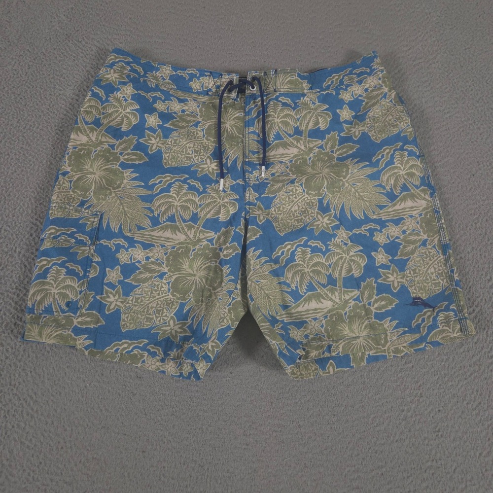 Tommy Bahama Shorts Mens XXL Relax Trunks Tropical Hibiscus Pineapple Mesh Lined